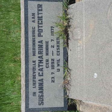 POTGIETER Susanna Catharina nee MINNIE 1892-1977