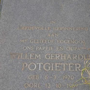 POTGIETER Willem Gerhardus 1920-1989