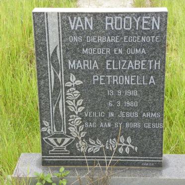 ROOYEN Maria Elizabeth Petronella, van 1918-1980