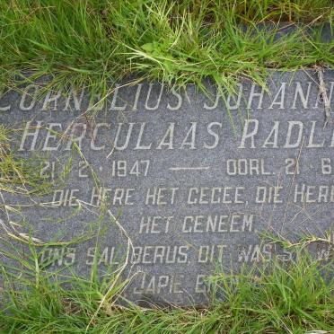 RADLEY Cornelius Johannes Herculaas 1947-1984