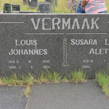VERMAAK Louis Johannes 1930-1973 &amp; Susara Louisa Aletta 1931-