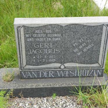 WESTHUIZEN Gert Jacobus, van der 1923-1989