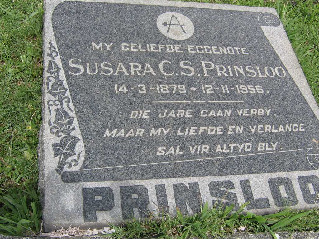 PRINSLOO Susara C.S. 1879-1956