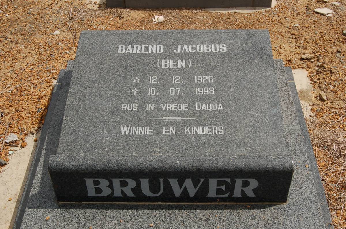 BRUWER Barend Jacobus 1926-1998
