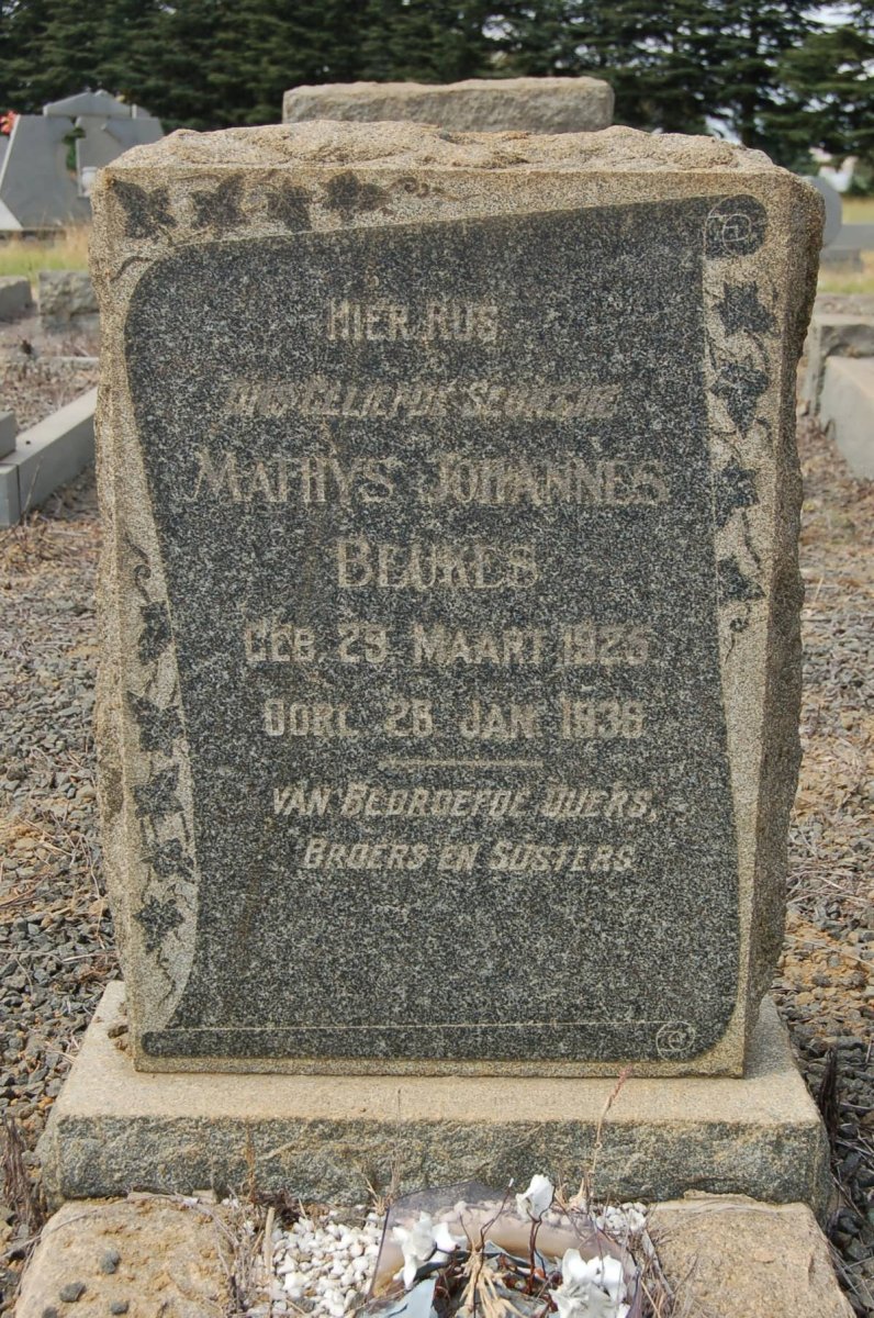 BEUKES Mathys Johannes 1925-1939