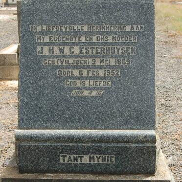 ESTERHUYSEN J.H.W.C. nee VILJOEN 1869-1952