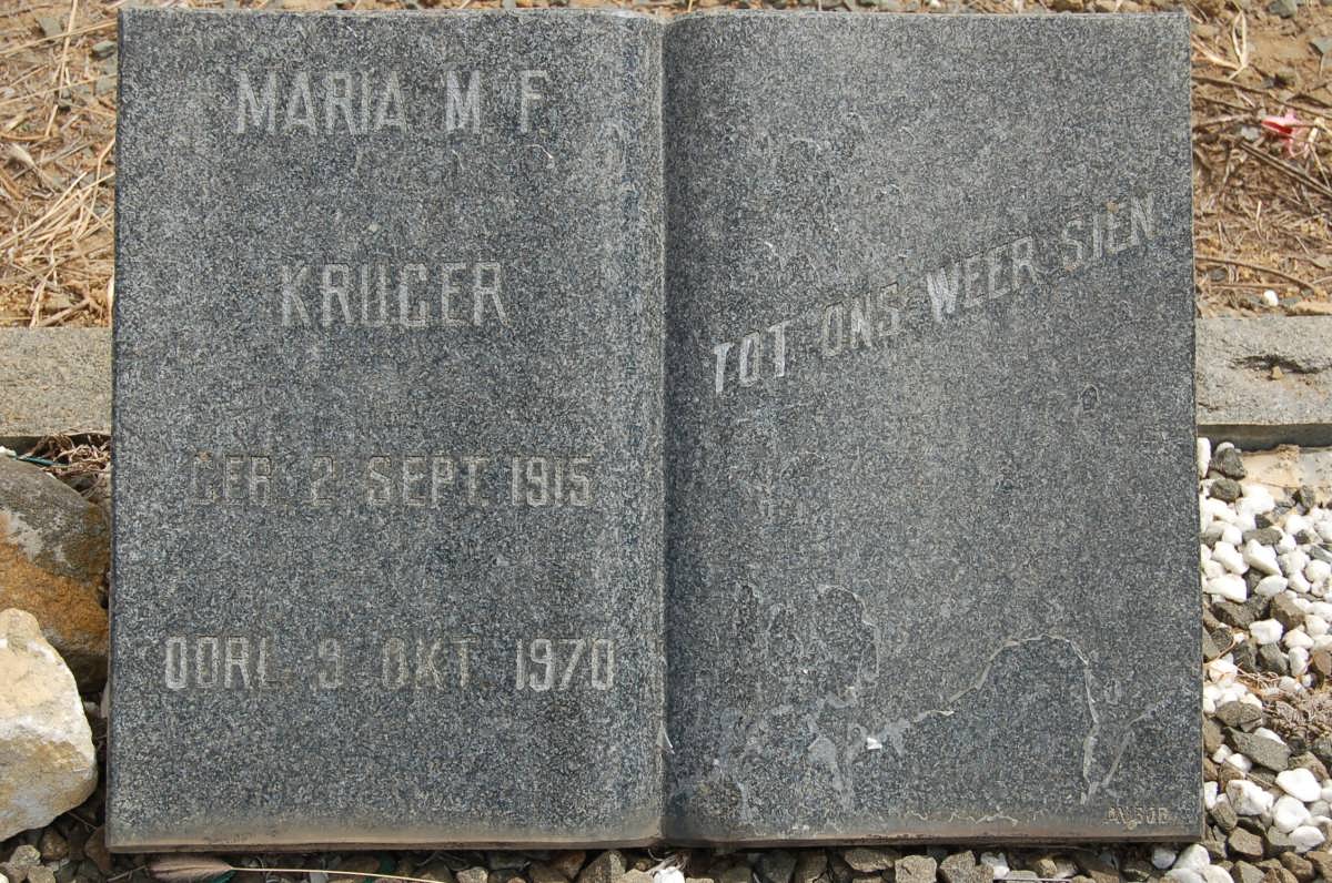 KRUGER Maria M.F. 1915-1970