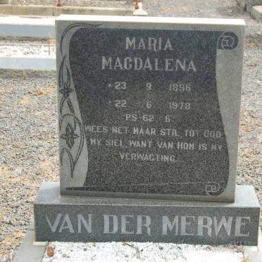MERWE Maria Magdalena, van der 1896-1978