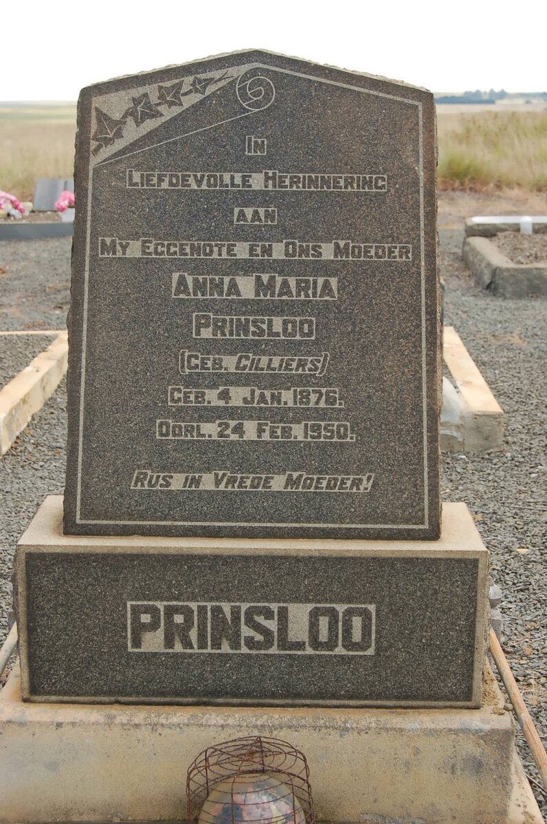 PRINSLOO Anna Maria nee CILLIERS 1876-1950