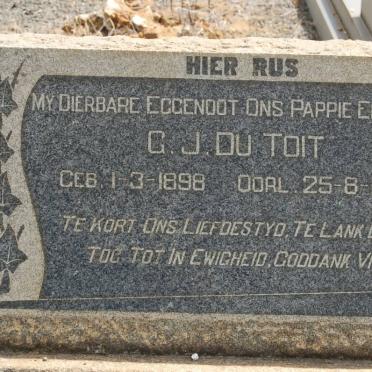 TOIT G.J., du 1898-1955