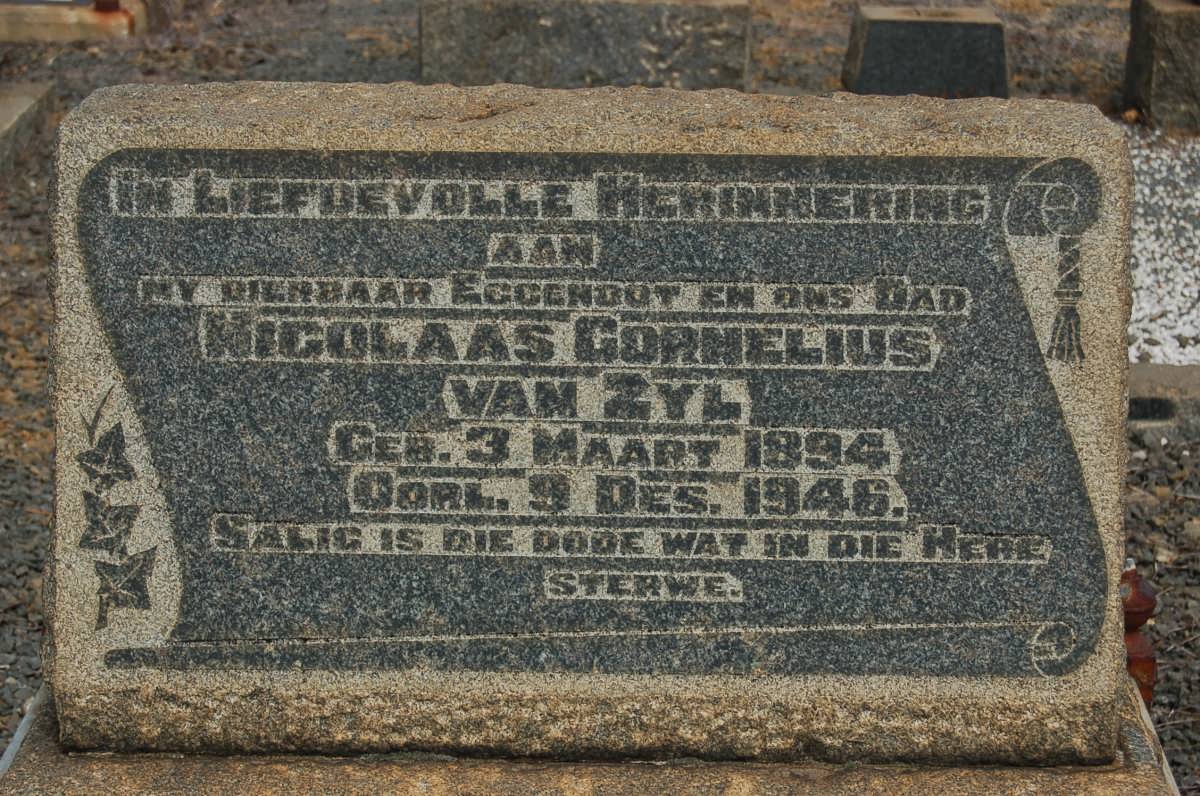 ZYL Nicolaas Cornelius, van 1894-1946