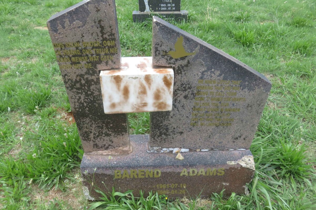 ADAMS Barend 1961-2006