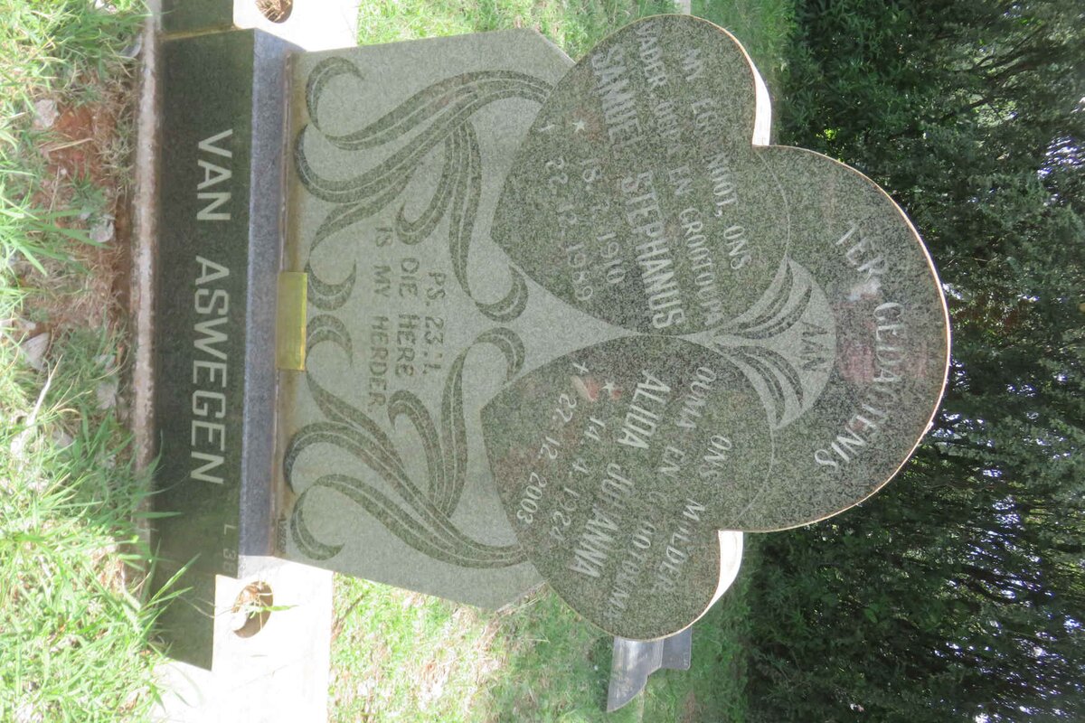 ASWEGEN Samuel Stephanus, van 1910-1989 &amp; Alida Johanna 1924-2003
