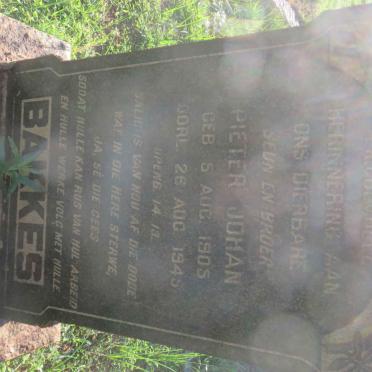 BAKKES Pieter Johan 1905-1945