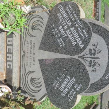 BERG Adderus Fenmo 1909-2000 &amp; Cornelia Adriana Hester Maria SMIT 1908-1994