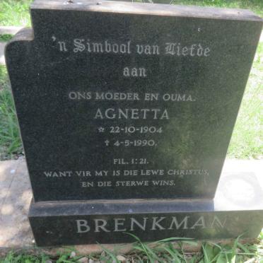BRENKMAN Agnetta 1904-1990
