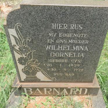 BARNARD Wilhelmina Cornelia nee UYS 1929-1972