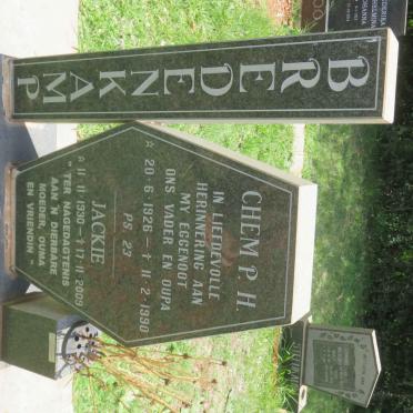 BREDENKAMP Chem P.H. 1926-1990 &amp; Jackie 1930-2009