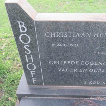 BOSHOFF Christiaan Hendrik 1910-1984