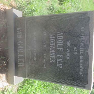 COLLER Adolf Filip, van 1870-1941