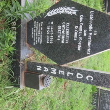 COLEMAN Elizabeth Catharina 1949-2004