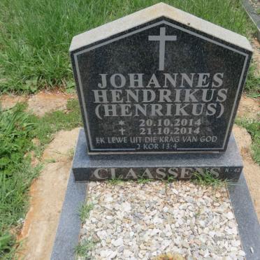 CLAASSENS Johannes Hendrikus 2014-2014