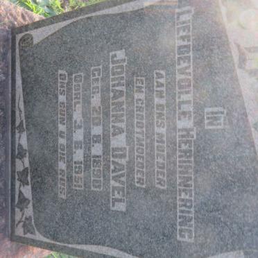 DAVEL Johanna 1890-1951