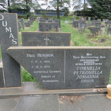 DUMAS Paul Hendrik 1904-1972 &amp; Cornelia Petronella Johanna 1924-2012