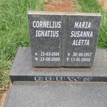 GOUWS Cornelius Ignatius 1914-2000 &amp; Maria Susanna Aletta 1917-2008