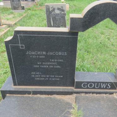 GOUWS Joachim Jacobus 1899-1982