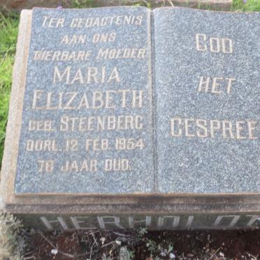 HERHOLDT Maria Elizabeth nee STEENBERG -1954