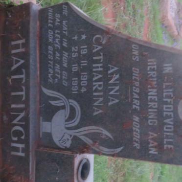 HATTINGH Anna Catharina 1904-1991