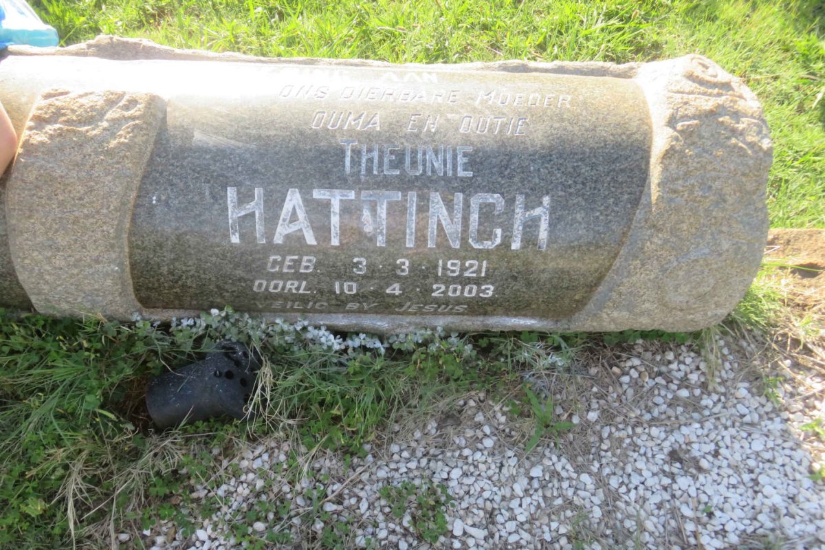 HATTINGH Wilhelm H. 1920-1962 &amp; Theunie 1921-2003
