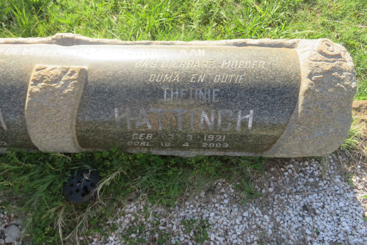 HATTINGH Wilhelm H. 1920-1962 &amp; Theunie 1921-2003