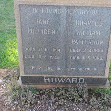 HOWARD Charles William Patterson 1894-1966 &amp; Jane Millicent 1894-1973
