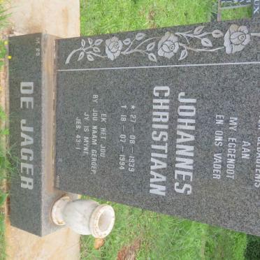 JAGER Johannes Christiaan, de 1939-1994