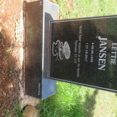 JANSEN Lettie 1928-2017