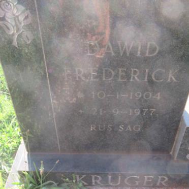 KRUGER Dawid Frederick 1904-1977