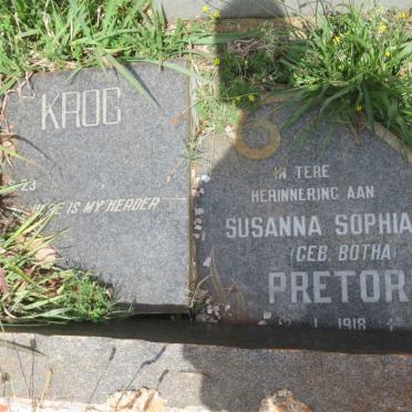 KROG Johannes Mathys de Bruin 1913-197? &amp; Susanna Sophia PRETORIUS nee BOTHA 1918-1993