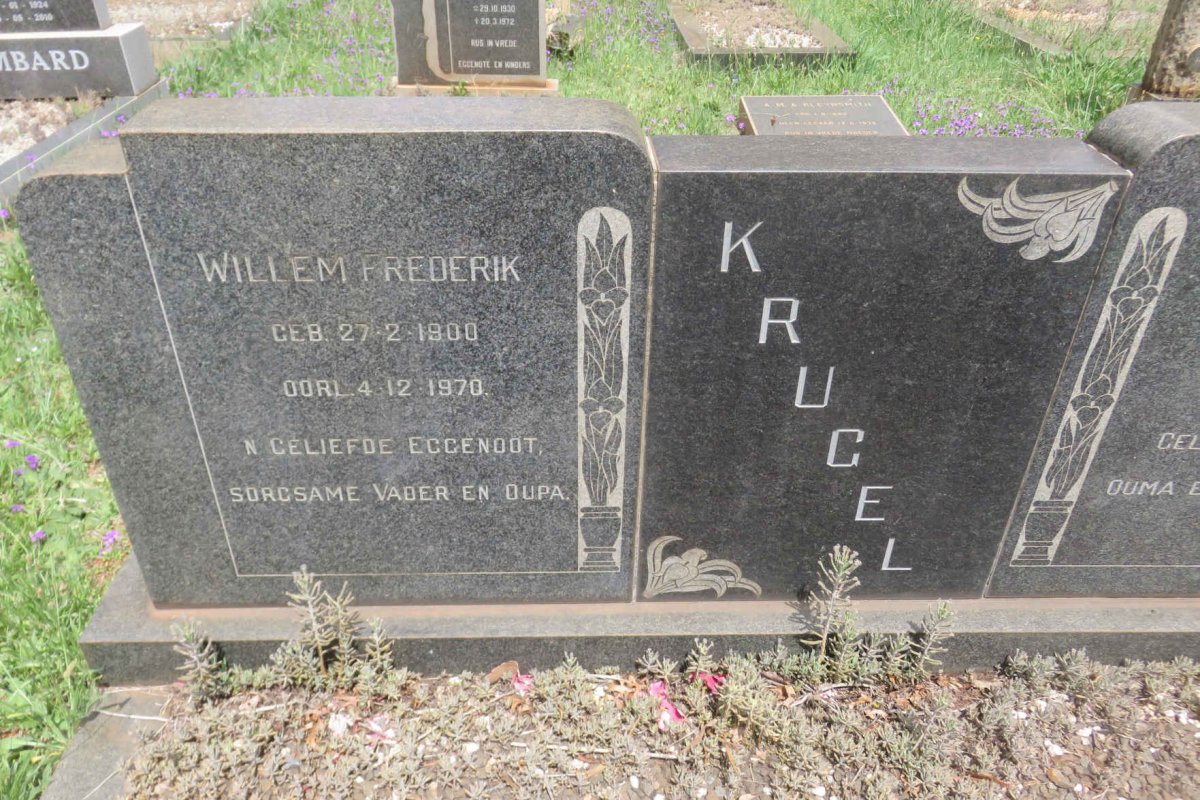 KRUGEL Willem Frederik 1900-1970