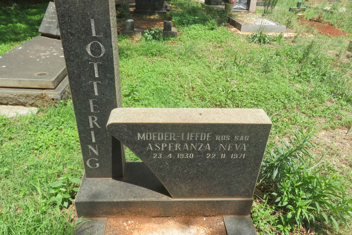 LOTTERING Asperanza Neva 1930-1971