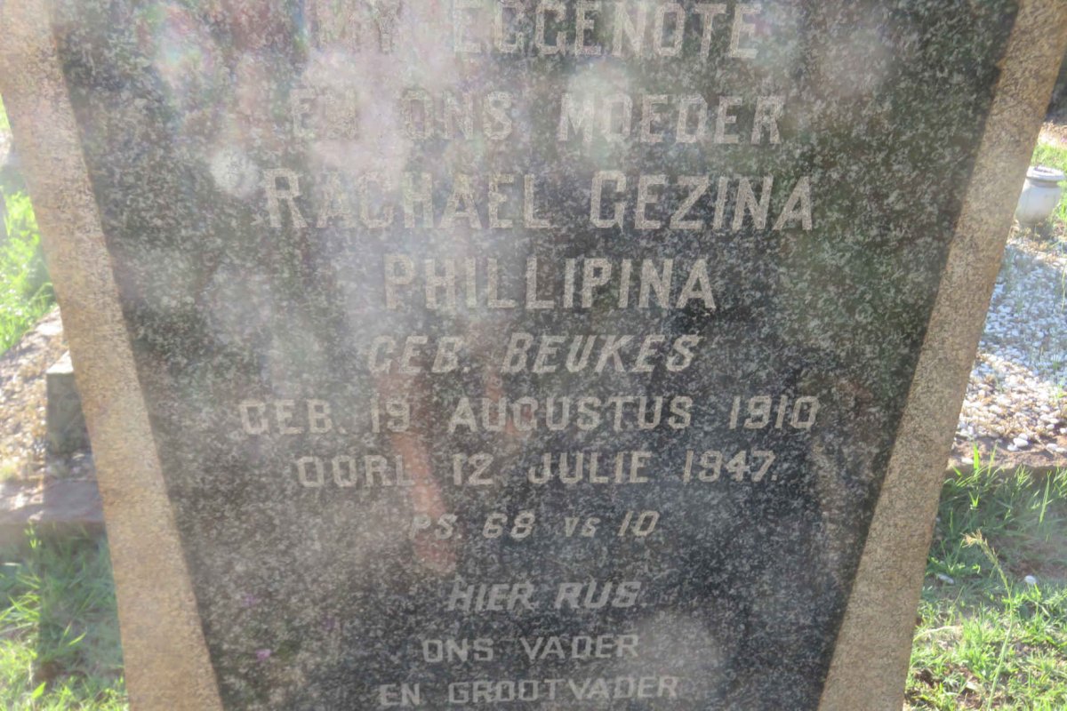 LACANTE Willem Matheus Johannes 1905-1985 &amp; Rachael Gezina Phillipina BEUKES 1910-1947