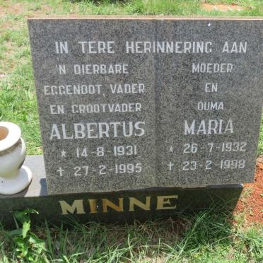 MINNE Albertus 1931-1995 &amp; Maria 1932-1998