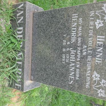 MERWE Hendrik Johannes, van der 1931-1997