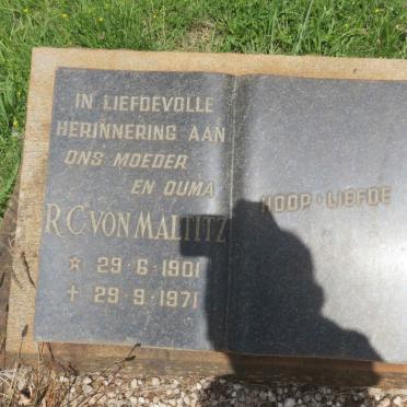 MALTITZ R.C., von 1901-1971