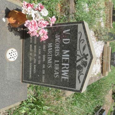 MERWE Jacobus Lukas Martinus, v.d. 1907-1988