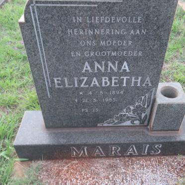 MARAIS Anna Elizabetha 1894-1985