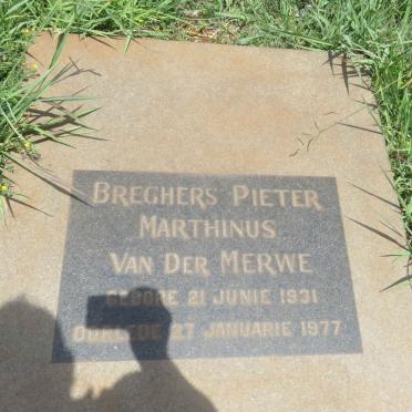 MERWE Breghers Pieter Marthinus, van der 1931-1977