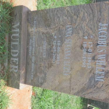 MULDER Jacobus Willem 1913-1992 &amp; Anna Susanna Luzia 1913-2001