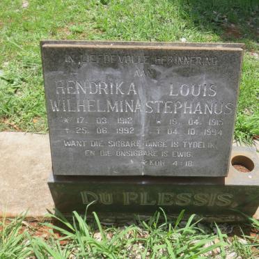 PLESSIS Louis Stephanus, du 1915-1994 &amp; Hendrika Wilhelmina 1912-1992